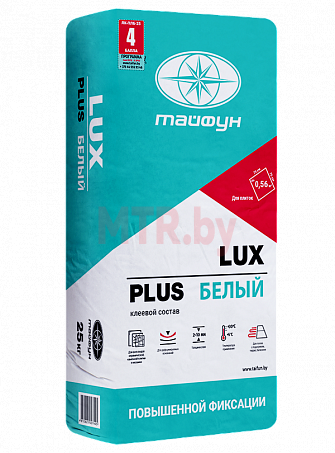 Клей для плитки Тайфун Мастер Lux plus белый 25 кг - купить в Минске ...