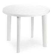 Стол садовый Ipae-Progarden Tondo пластиковый белый 90*72 см