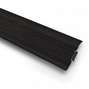 Плинтус напольный пластиковый (ПВХ) Ideal Комфорт 302 Венге черный, 55 мм